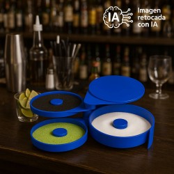 Escarchador de Copas 3 Puestos Azul