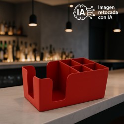 Caddie Organizador 5 Espacios Rojo