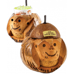 Soporte Para Vasos Coco Natural En Forma De Mico Soporte Para Vasos Coco Natural En Forma De Mico