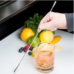 Cuchara Bar Luxury Doble Lágrima Plateada 33cm