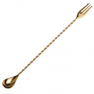 Cuchara Bar Luxury Tridente 31cms Dorada