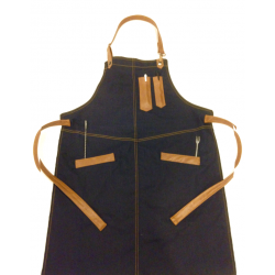 Delantal Deluxe Jean y Cuero Sintético Delantal Deluxe Jean y Cuero Sintético