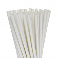 Pitillo Papel 20cm Blanco 100un