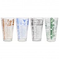 Vasos Boston Vidrio Recetas Coleccionables 4 Vasos