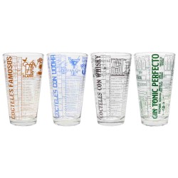 Vasos Boston Vidrio Recetas Coleccionables 4 Vasos